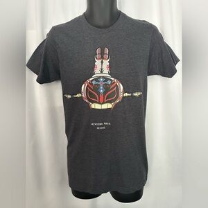 Mare Blue Riviera Maya Mexico Graphic T-Shirt | Gray Cotton Tee (1185)